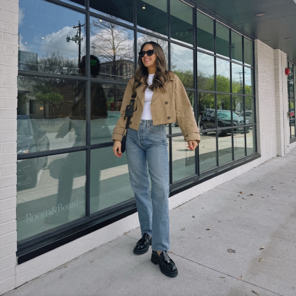 Agolde Straight Leg Jeans in Light Blue